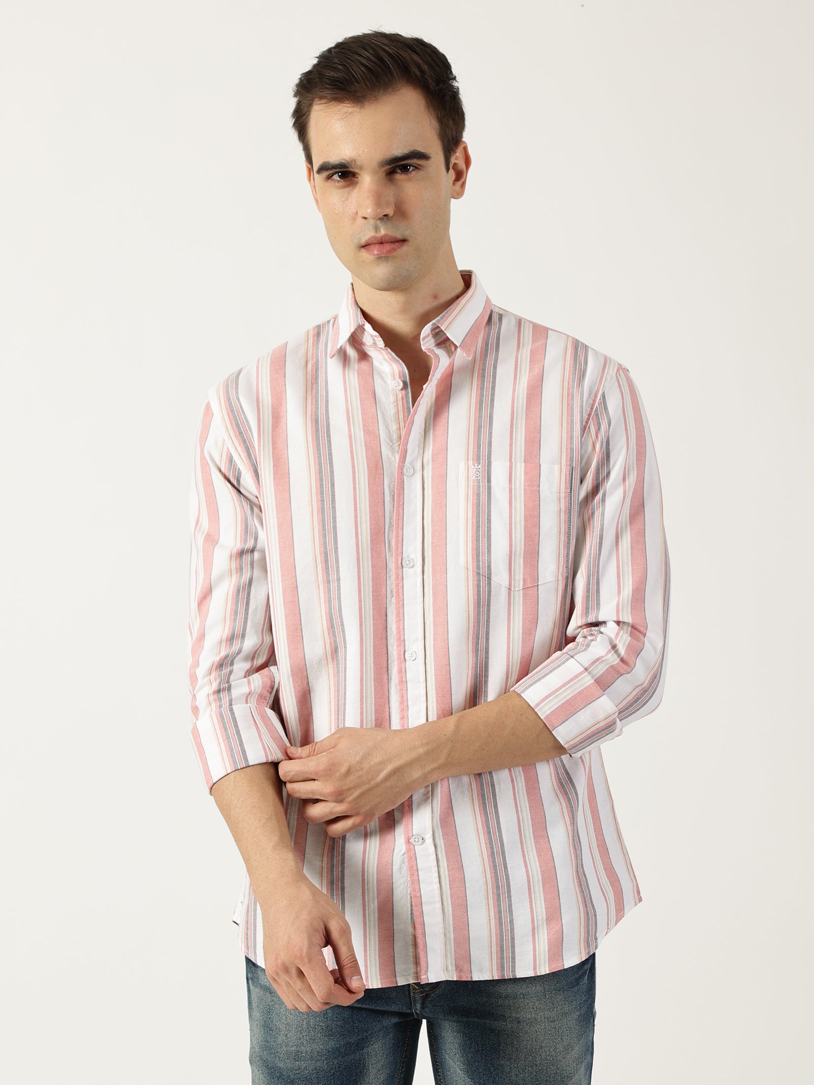 Premium Oxford Striped Shirt (Tailored Fit)