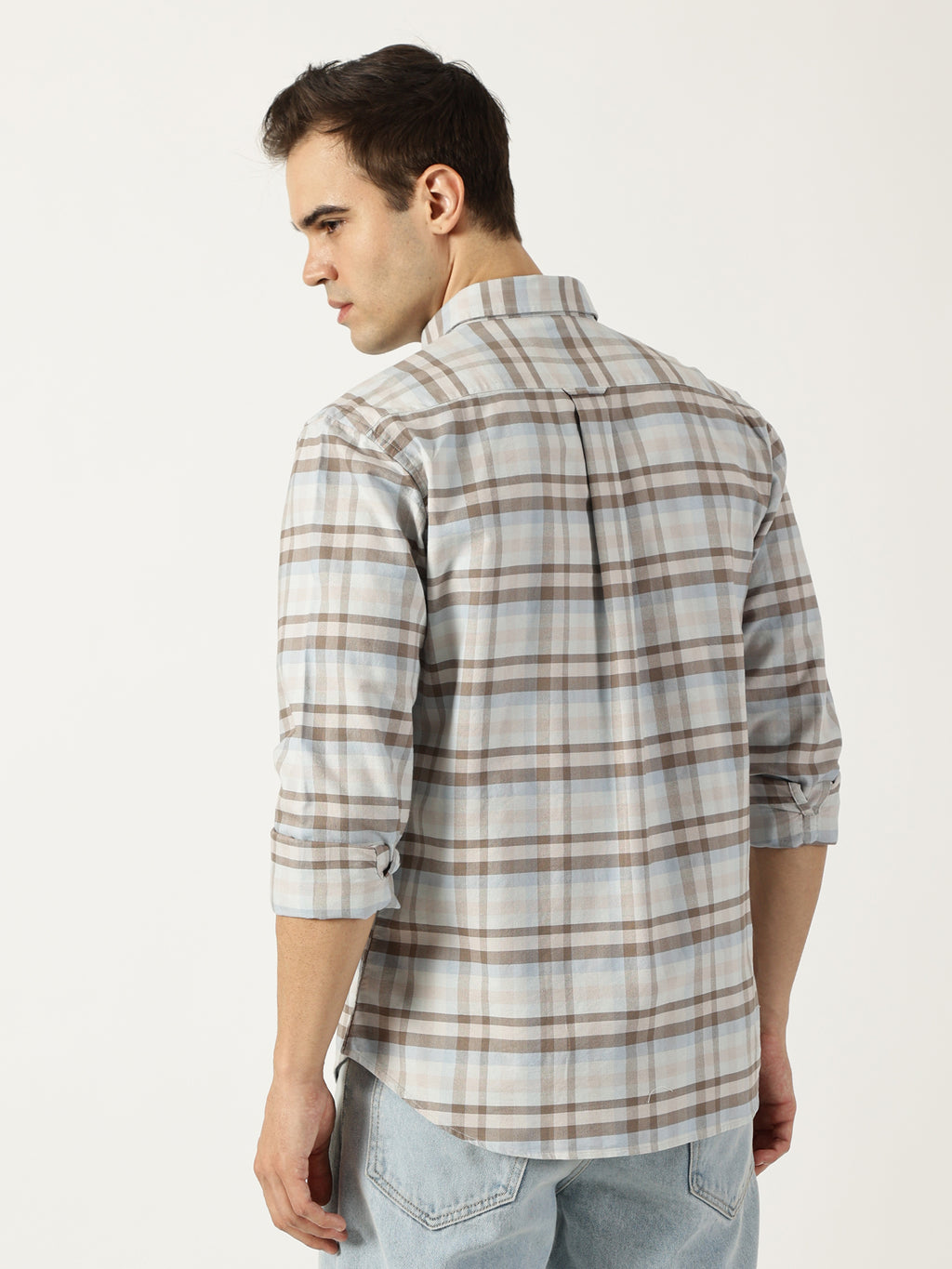 Premium Oxford Green Check Shirt (Tailored Fit)