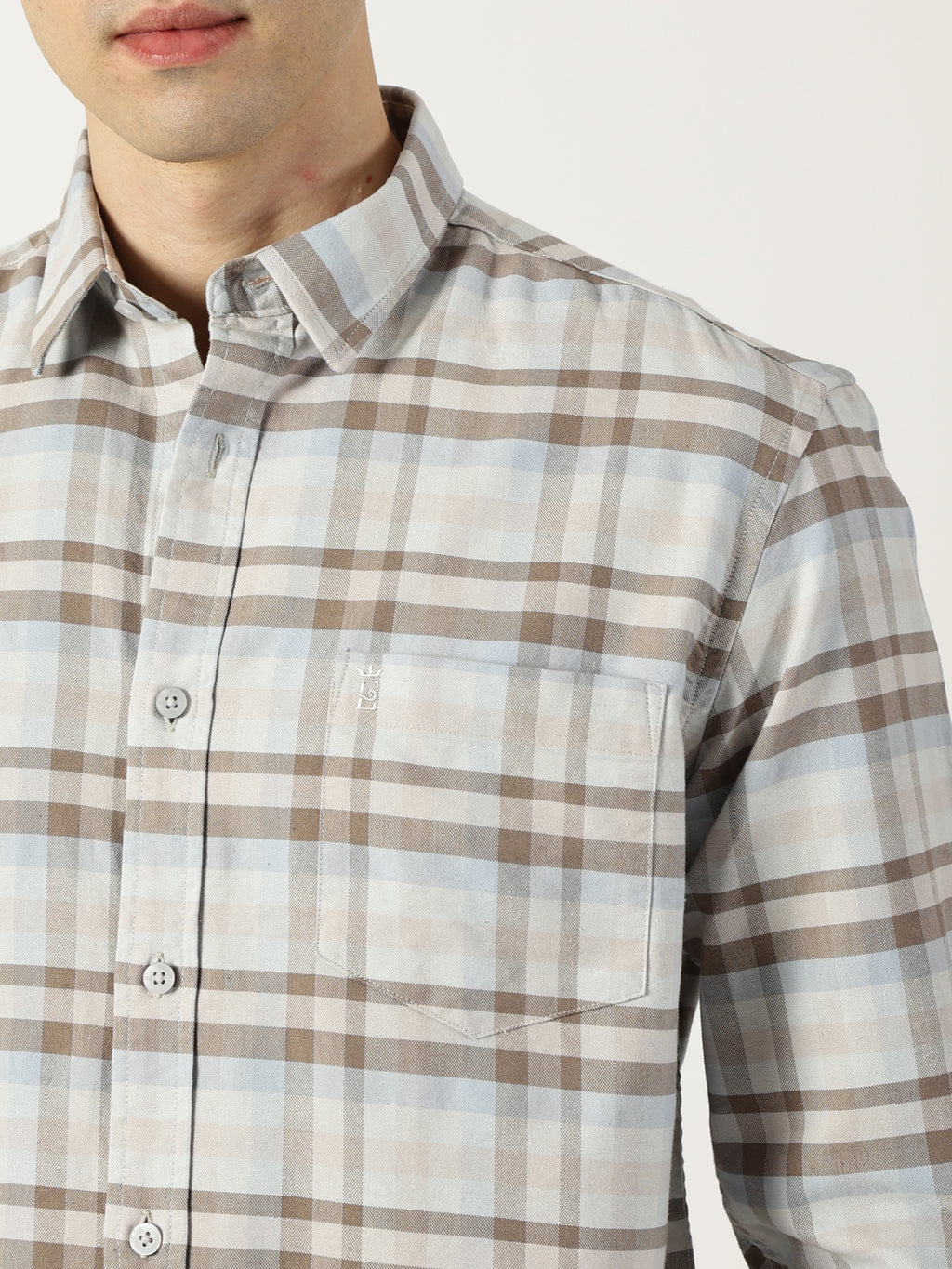 Premium Oxford Green Check Shirt (Tailored Fit)
