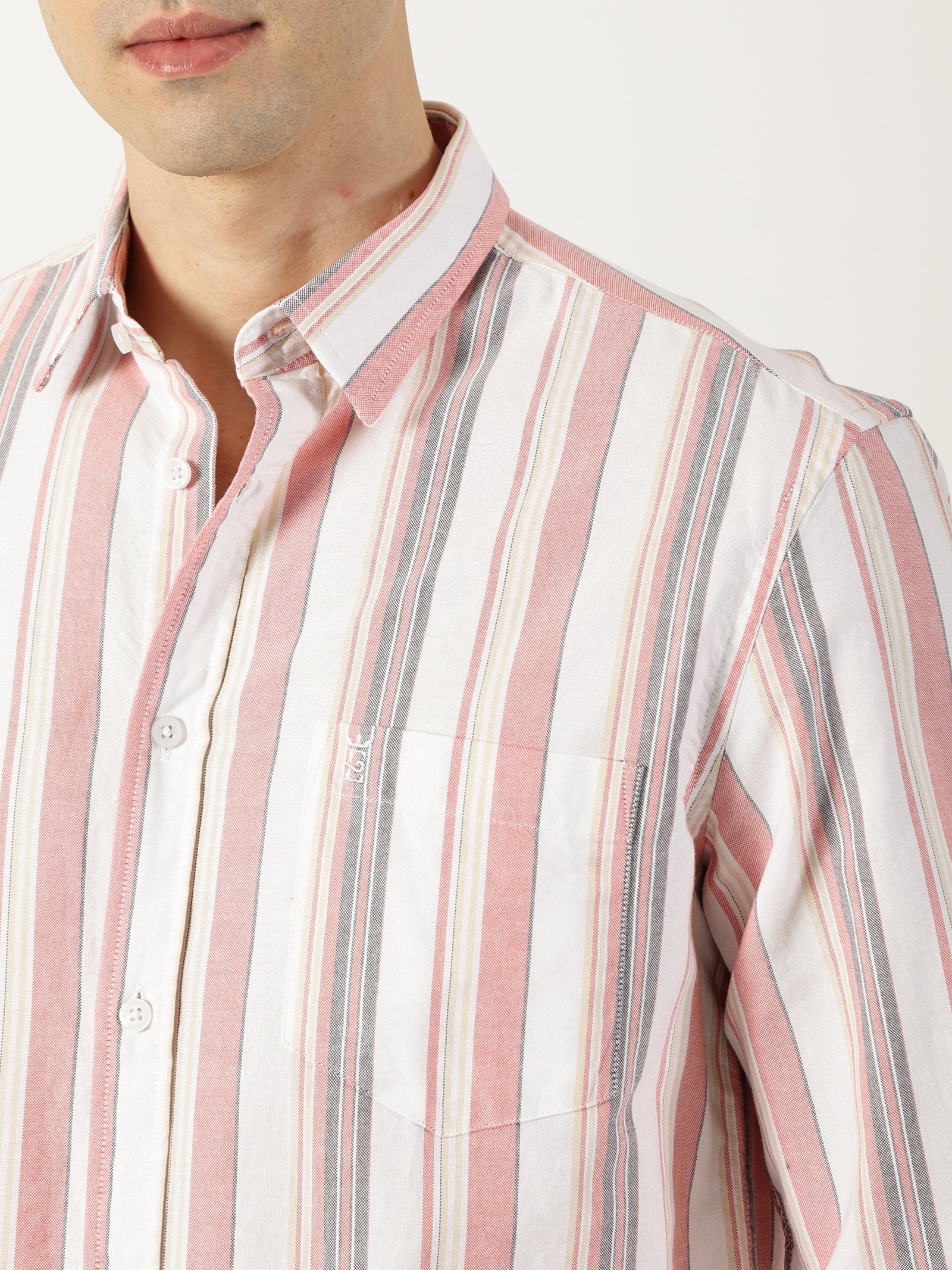 Premium Oxford Striped Shirt (Tailored Fit)