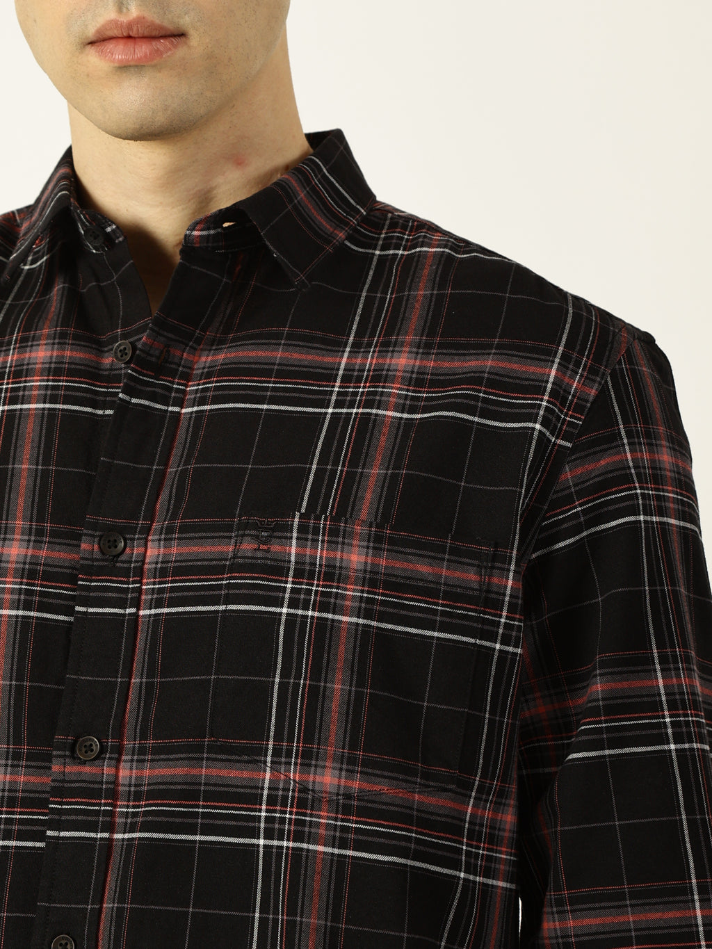 Premium Oxford Black Check Shirt (Tailored Fit)
