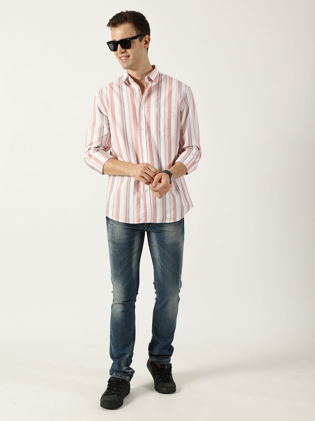Premium Oxford Striped Shirt (Tailored Fit)
