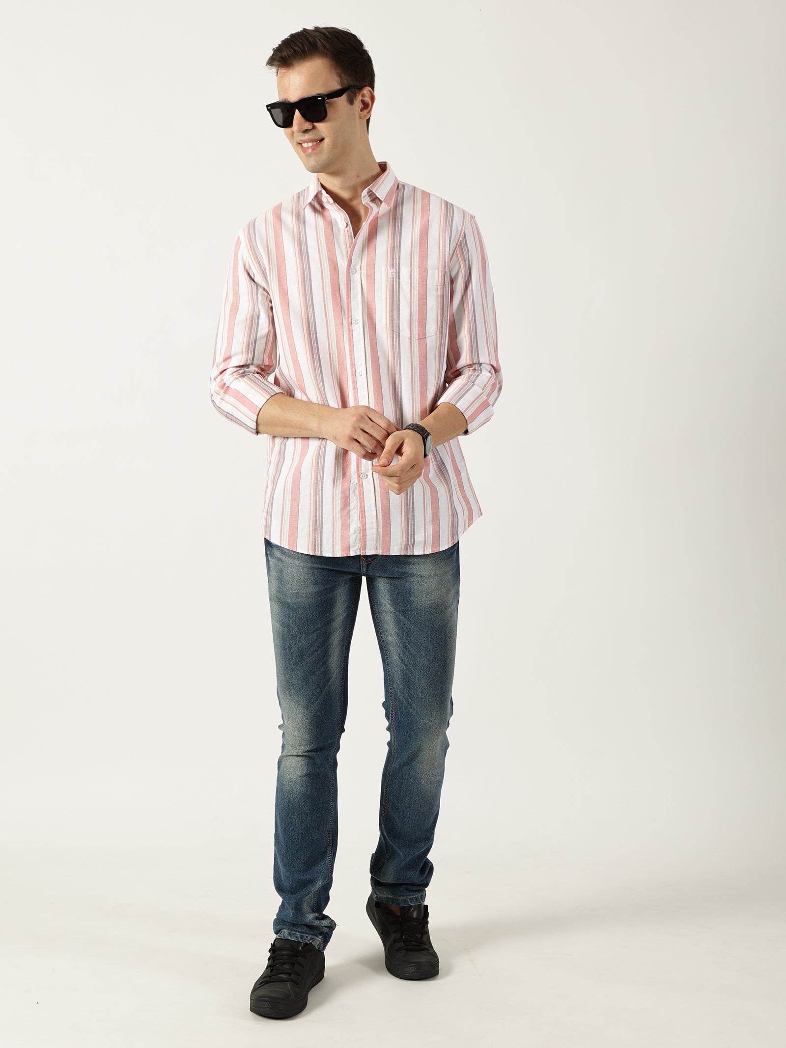 Premium Oxford Striped Shirt (Tailored Fit)